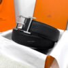 Hermes Quentin Buckle Black Reversible Belt