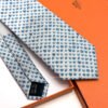 Hermes Light Grey Perspective d'H Soft Silk Tie - Luxury tie - A&A Brand Gallery Egypt