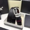 Montblanc Horseshoe Black/cassis Reversible Leather Belt - Luxury belt - A&A Brand Gallery Egypt