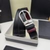 Montblanc Horseshoe Black/cassis Grain Leather Belt - Luxury belt - A&A Brand Gallery Egypt