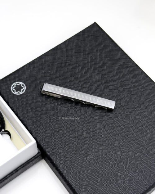 Montblanc Checkered Tie Bar - Luxury Tie Clip - A&A Brand Gallery Egypt