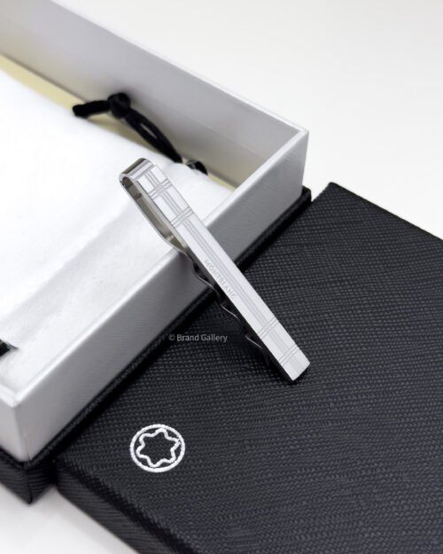 Montblanc Checkered Tie Bar - Luxury Tie Clip - A&A Brand Gallery Egypt