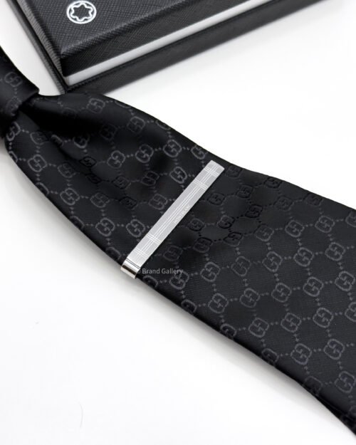 Montblanc Checkered Tie Bar - Luxury Tie Clip - A&A Brand Gallery Egypt