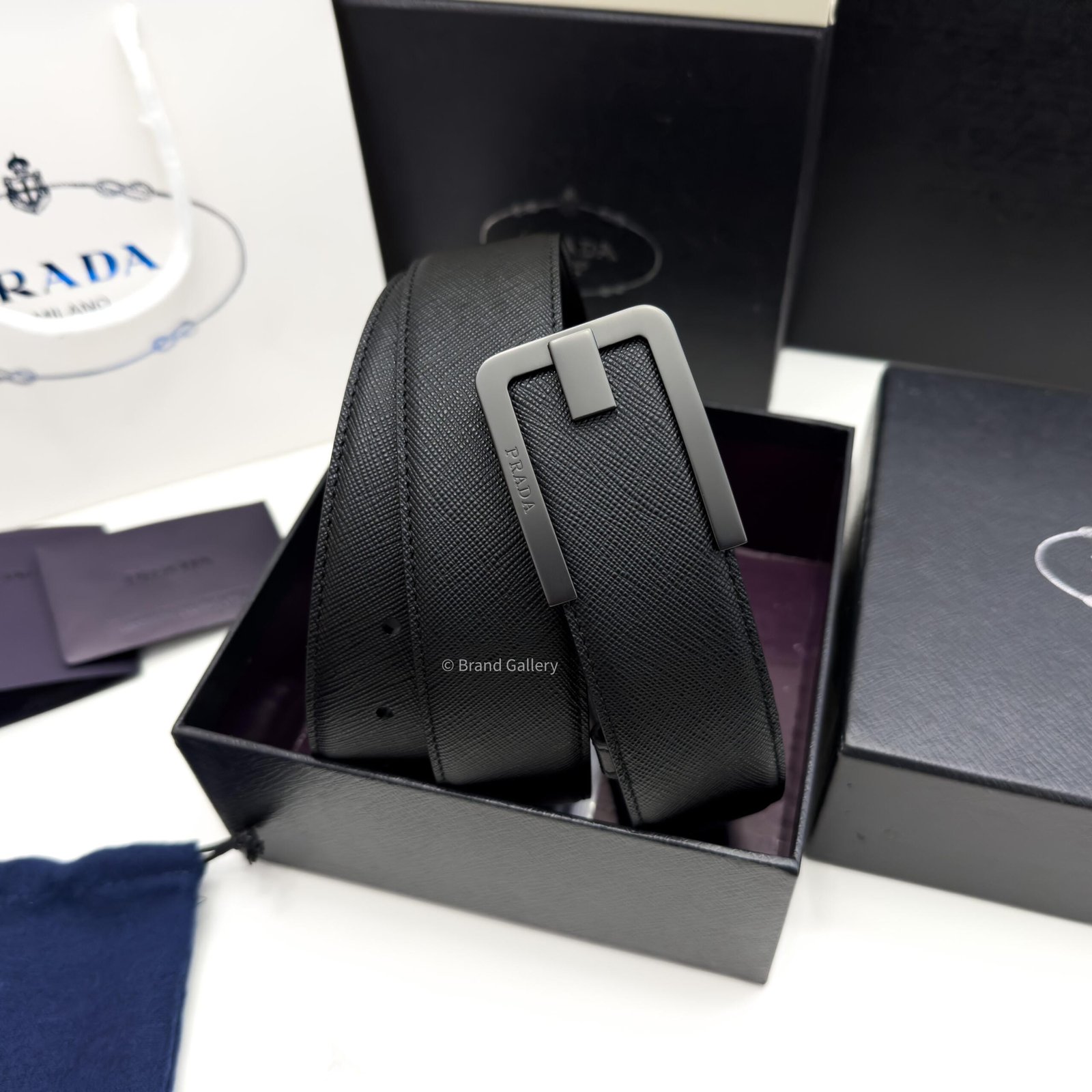 Prada Saffiano Leather Belt - Luxury belt - A&A Brand Gallery Egypt