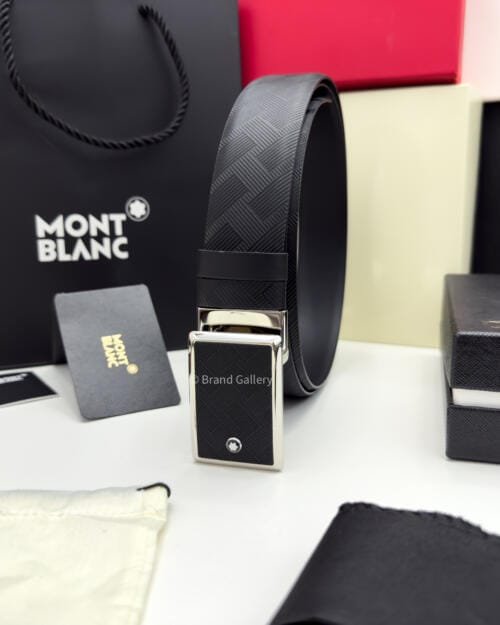 Montblanc Marquetry Plate 35mm Extreme Reversible Belt - Luxury belt - A&A Brand Gallery Egypt