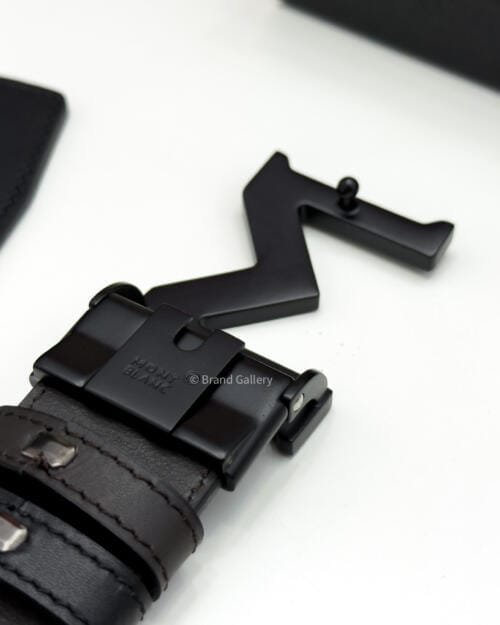Montblanc M Buckle Black & Brown Reversible Leather Belt - Luxury belt - A&A Brand Gallery Egypt