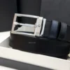 Rectangle Buckle Blue & Black Leather Belt - A&A Brand Gallery - Egypt