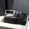 Rectangle Buckle Blue & Black Leather Belt - A&A Brand Gallery - Egypt