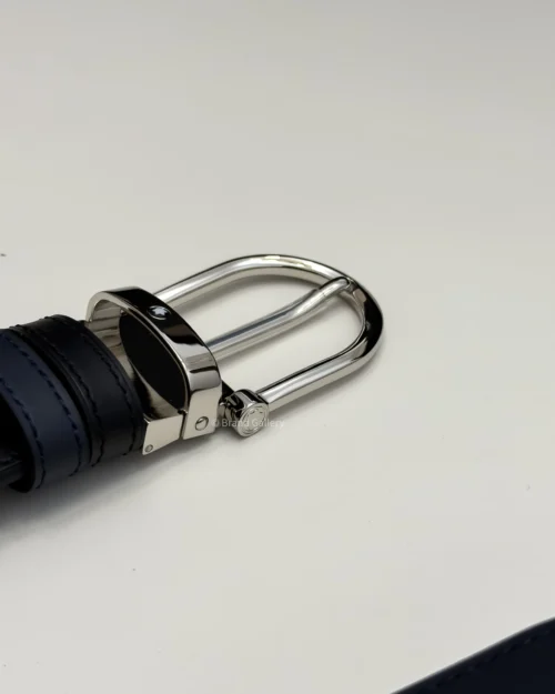 Horseshoe Buckle Blue & Black Leather Belt - A&A Brand Gallery - Egypt