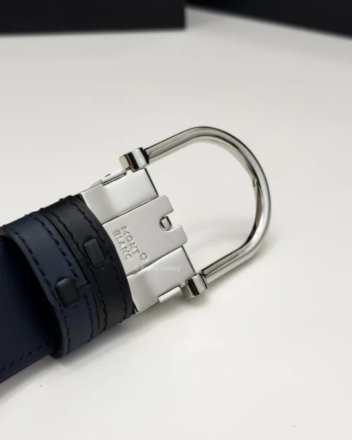 Horseshoe Buckle Blue & Black Leather Belt - A&A Brand Gallery - Egypt