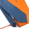 Hermes Blue H Manchettes Silk Tie - Luxury tie - A&A Brand Gallery Egypt