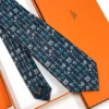 Hermes Navy H Collection Silk Tie - Luxury tie - A&A Brand Gallery Egypt