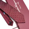 Ferragamo Maroon Gancini Golf Tee Tie - Luxury tie - A&A Brand Gallery Egypt