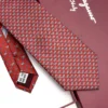 Ferragamo red elephant print silk tie