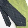 Gucci dark blue and green GG silk jacquard tie