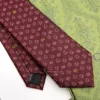 Gucci burgundy and pink GG silk jacquard tie